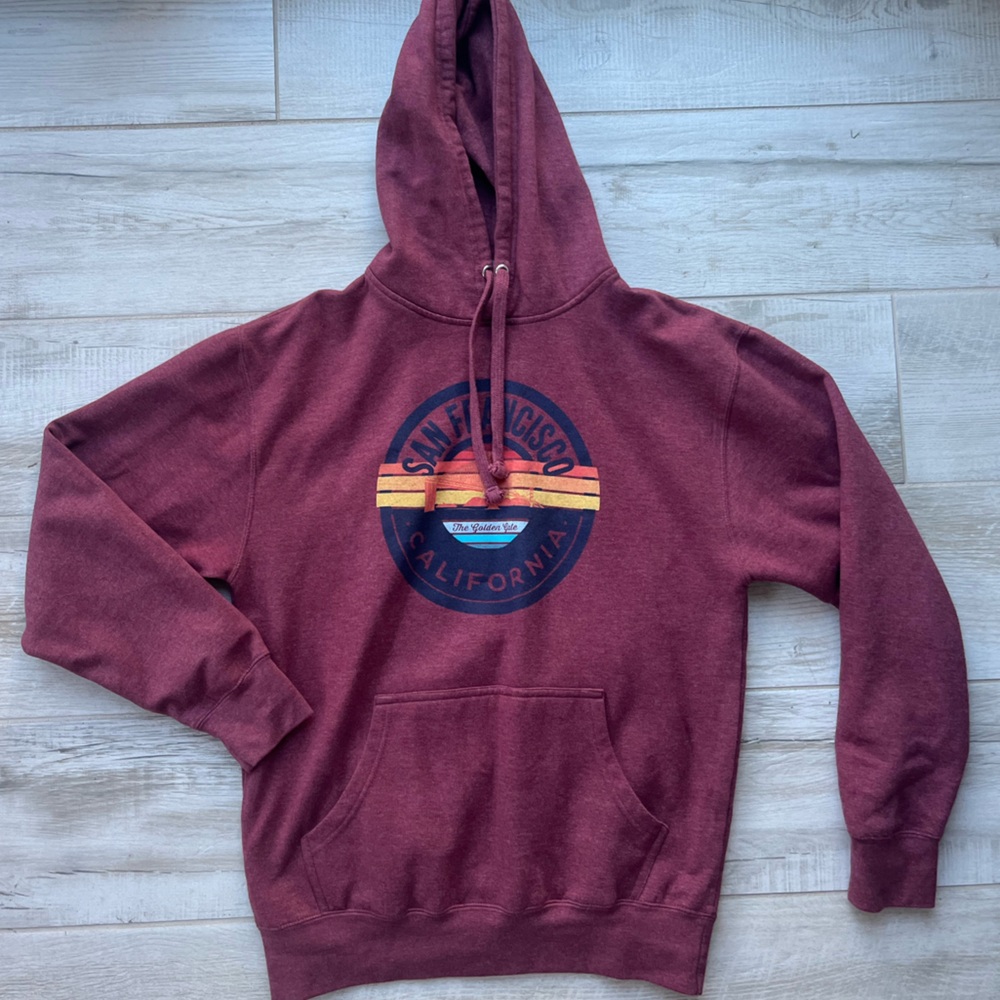 Smart blanks San Francisco maroon hoodie lightly pre loved size M